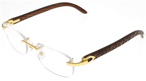 cartier eyeglasses wood frame|cartier wood rimless eyeglasses.